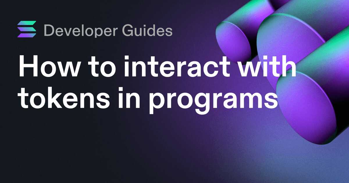 How to interact with tokens in programs